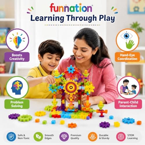 FUN NATION Miracle Bricks Building Blocks for Kids (2+ Years Boys & Girls) | 101 Pieces Creative Construction Toy | Educational Learning Toy for 3, 4, 5 Year Old Kids 3
