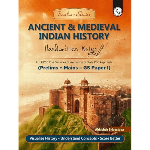 PW UPSC Books 2026 – Ancient & Medieval Indian History Handwritten Notes for UPSC Prelims & Mains GS Paper 1 | Timelines, Maps & Mind Maps | By Abhishek Srivastava Sir | Timelines Series