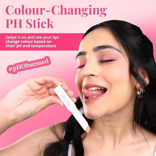 Estelar pH Cherri Glow Lipstick, Color Changing Pink Lip Balm, Personalized Lip Tint pH Stick, Enriched with Sea Buckthorn, Almond and Argan Oil, Hydrating, Long-Lasting, Paraben Free, 2.6g 2