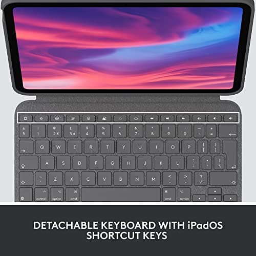 Logitech Combo Touch Detachable 10th Gen iPad Keyboard Case with Large Precision Trackpad, Full-Size Backlit Keyboard, and Smart Connector Technology 3