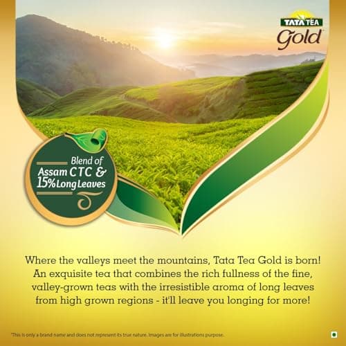Tata Tea Gold 500 gram, Premium Assam teas with Gently Rolled Aromatic Long Leaves, Rich & Aromatic Chai, Black Tea 4