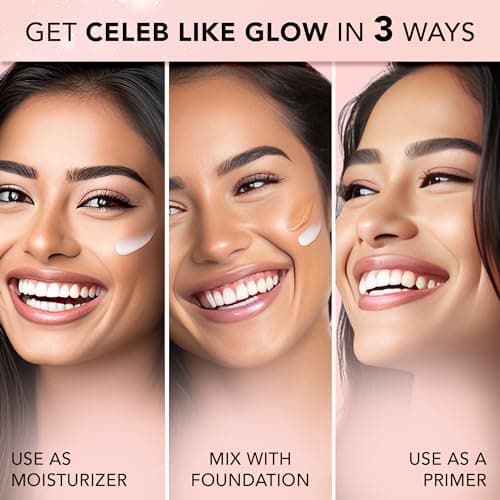 FACES CANADA Always On Glow Combo - All Day Hydra Matte Foundation - Absolute Ivory 012 (18 ml) + Strobe Cream - Rose Gold (18 ml) + Ultime Pro Makeup Fixer (50 ml) | Illuminating & Glowing Makeup Bas 2