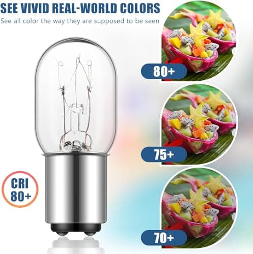 ALUCIFIC Clear Incandescent Bulb with Metal Base. Bulb for Sewing Machines (Pack of 2) - Compatible with Usha Janome, Non-Warranty 5