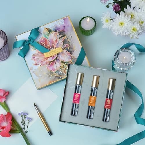 Forest Essentials Intense Perfume Selection Box | Eau De Parfum (EDP) Gift Set | Natural Fragrances for Women | Premium Perfume Gift Set 3