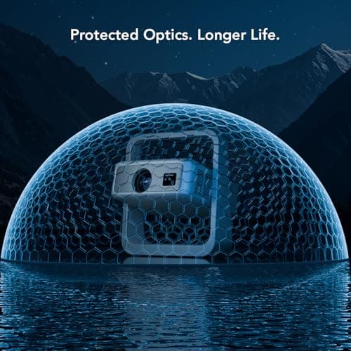 Wzatco Yuva Infinity, Google TV Official, Native 1080P, Projector 4k Ultra HD, 1200 ANSI Ultra Bright, Fully Automatic, Dust Free, Smart Mini Theater for Room, Portable 300" Cinema, 2GB RAM 3