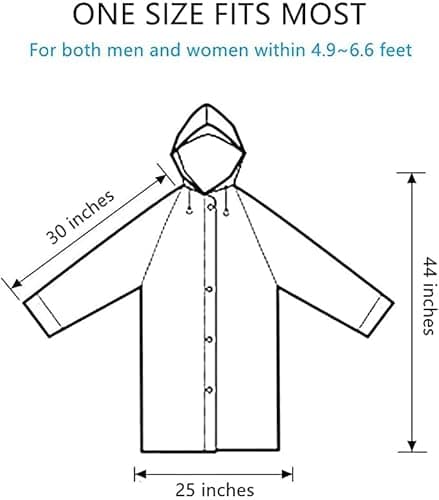 HACER EVA Waterproof Unisex Rain Coat Hooded Full Sleeves Outdoor Men, Women, Boys & Girls Rainwear Poncho Raincoat for Camping, Hiking & Travelling (Grey) 2