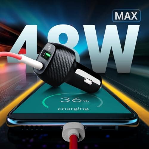 ZEBRONICS CC48 Car Charger with 48 Watts Rapid Charge, Dual Output Ports (USB + Type C PD), Compact Design, Built in Protections, LED Indicator 3