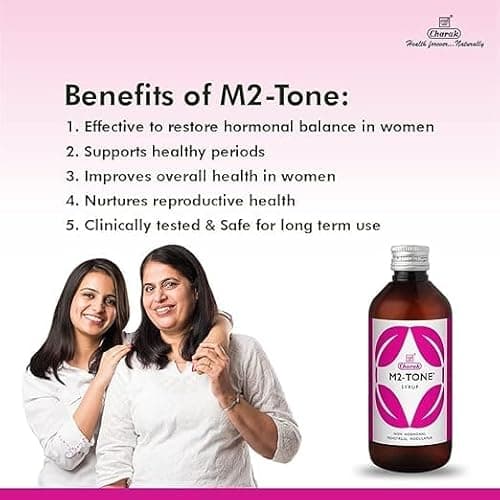 Charak Pharma M2 Tone Syrup for Women's Health | Herbal Medicine For Hormonal Imbalane | Women Health Supplement (450 ml (Pack of 2)) 4