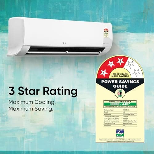 LG 2.0 Ton 3 Star Hot & Cold DUAL Inverter Split AC (Copper, Super Convertible 5-in-1 Cooling, 4 Way Swing & HD Filter with Anti-Virus Protection, TS-H24VNXE, White) 3