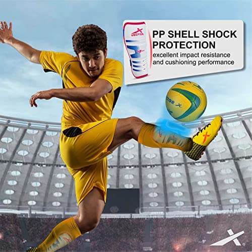 Vector X England Football Shin Guard with Adjustable Velcro Strap (L, England) 5