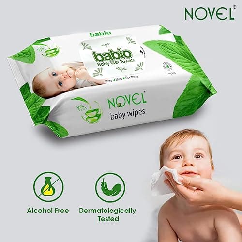 Novel Baby Wet Wipes 72 Wipes (72 Count Pack of 4, Label) 5