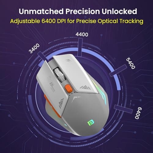 Portronics Vader Wired Gaming Mouse with 6 Buttons, Thumb Support, Adjustable DPI (6400 Max), RGB Light Effects, Ergonomic Design, 1.5 m Long USB Cable for Laptop & PC (Grey) 5