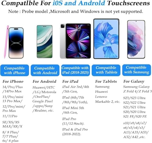 ActiveTouch Digital Stylus Pen – Precision Touchscreen Pen for Android Tablets & Smartphones, Smooth Writing & Drawing (Black) 2