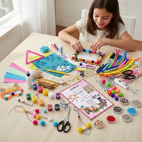 INDIKONB 22 in 1 Art and Craft Kit for Girls and Boys with Crafts Supplies Set All Craft Materials Items for Kids DIY for All Ages 8-10, Age 9-12, Age 12-16 Old - Art Kit # 2, Multicolour 2