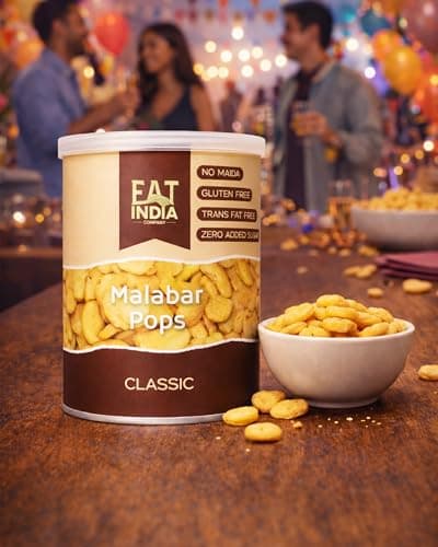 Eat India Company Malabar Pops Classic 320g(Pack of 2 x 160g) | Chukkappam | Malabari Rice Fritters | Black Cumin |Authentic |Premium | No Maida | Snack | Contains Egg | Traditional 4