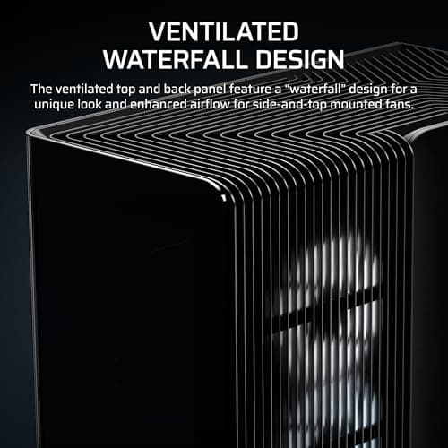 CORSAIR Frame 4500X RS-R ARGB Panoramic Glass Mid-Tower PC Case – InfiniRail Mounting System, Fits Dual 360mm Radiators, GPU Anti-Sag, 3X RS120R Fans Included – Black 4