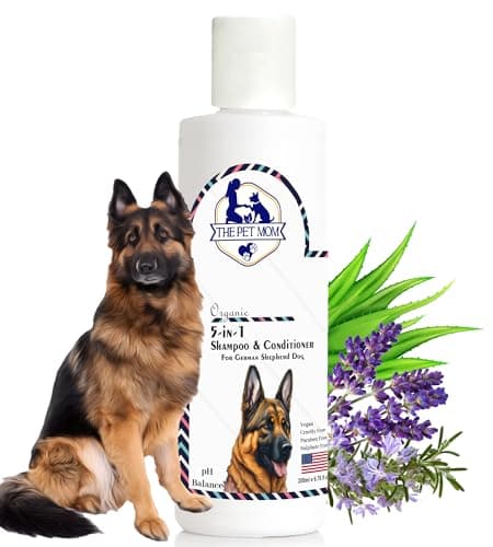 The Pet Mom Organic 5 in 1 Shampoo & Conditioner for German Shepherd Dog | Deep Cleans, Refreshing, Conditions, Anti Itching, Anti Fungal, Bad Odor| Dog Shampoo Conditioner for All Dogs Breed –200ml