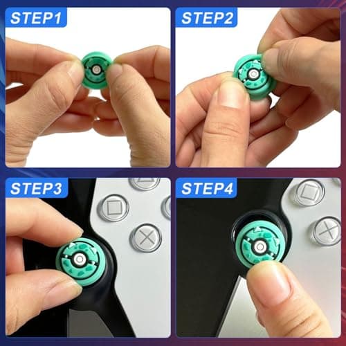 Flavizo 6 Pcs Switch Thumb Grips Joystick Cover for Enhanced Control, Anti-Slip Controller Cap, Grip for Precise Control Compatible with Nintendo Switch and Switch Lite 5