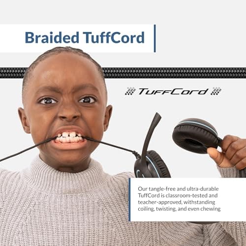 Cyber Acoustics Stereo USB Headset (AC-5008A), in-line Controls for Volume & Mic Mute, Adjustable Mic Boom for PC & Mac, Perfect for Classroom or Home 5