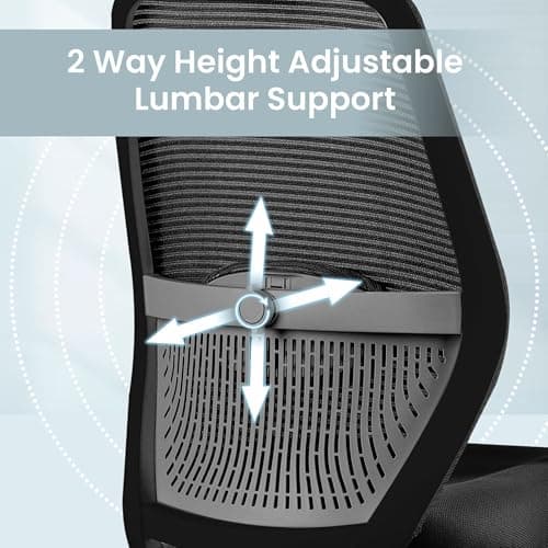 ASTRIDE Octave BIFMA Certified Ergonomic Office Chair for Work | 2D Adjustable Soft Armrest, 2D Headrest & 2D Lumbar Support | Single Tilt Lock Mechanism [Heavy Duty Metal Base, Black-Grey] 4