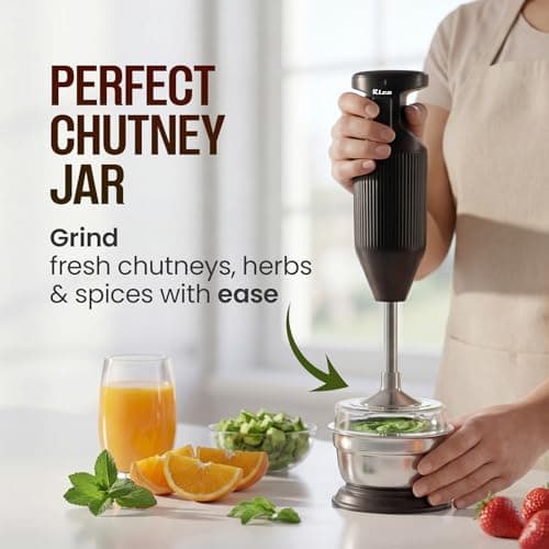 Rico Heavy Duty Portable Hand Blender For Kitchen | 2 Years Replacement Warranty | 5 Blades for Making Juice, Chutney, Smoothie, Whipping & Chopper for Easy Cutting | Non Seed Crushing Juicer Blade 3