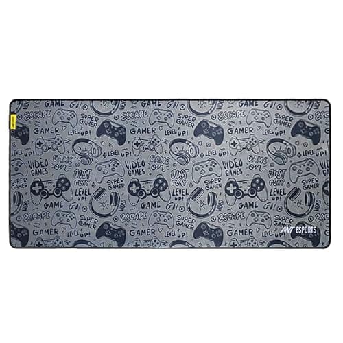 Ant Esports Gamerz Paradise Theme Extended Mouse Pad – 900x400mm Large Waterproof Desk Mat, Non-Slip Rubber Base, Keyboard & Mouse Mat for Gaming Setup, Office & Home – Grey Multicolor Design