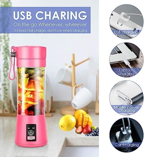 Cuisinart Electric Blender - 6 Blades, USB Juicer & Blender for Shakes, Juice & Smoothies - Multi-Function Fruits & Vegetables Juice Machine (Multi-Colour), Plastic, 150 Watts 5