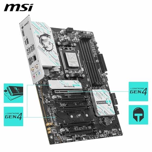 MSI B840 Gaming Plus WiFi Motherboard, ATX - Supports AMD Ryzen 9000/8000 / 7000 Processors, AM5 - DDR5 Memory Boost 8000+ MT/s (OC), PCIe 4.0 x16, M.2 Gen4, Wi-Fi 7, 2.5G LAN 5