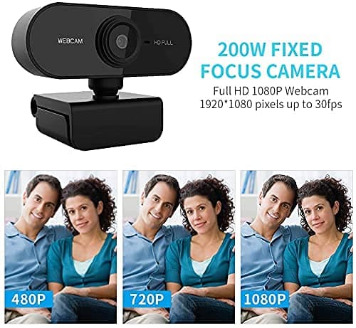 FNX Full HD 1080P Plug and Play, 360° Flexible Rotatable Clip Webcam with Microphone Streaming for Video Calling and Recording USB PC 4