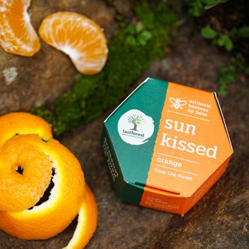 Last Forest Beeswax Lip Balm for Men & Women 5g, Non-sticky, 24 Hrs Lip Moisturizer For Dry And Chapped Lips, Nourish & Protect (Orange) 2