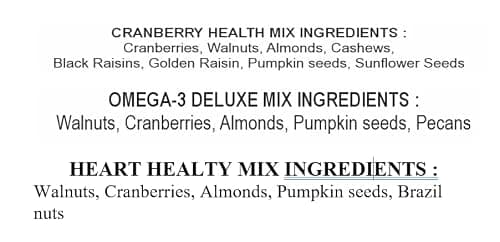 SNUTZY- Cranberry Health Mix | Heart Healthy Mix | Omega-3 Deluxe Mix || Premium Trail Mix of Walnuts, Almonds, Cashews, Brazil Nuts, Pecans, Cranberries & Seeds | Mixed Dry Fruits & Nuts | Healthy Sn 2