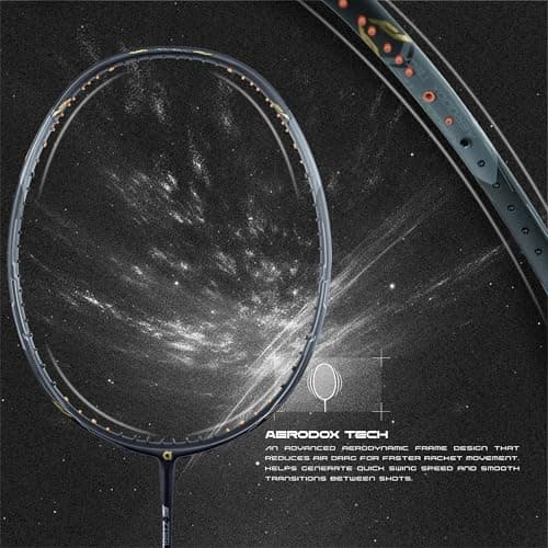 Apacs Z-Ziggler Next Gen (Unstrung) | 38lbs max Tension | Ultra Slim Shaft | 100% Japanese Graphite | (4U) Head Heavy Balance | Aerodox Frame | Made in Vietnam Badminton Racket with Cover (Black) 2