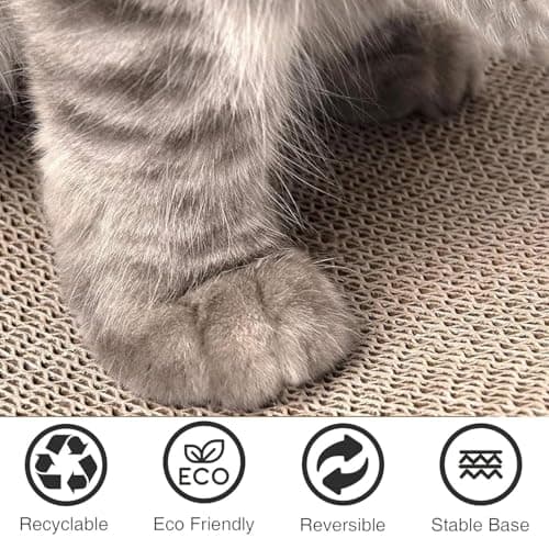 Emily Pets Cardboard Cat Scratcher and Cat Stick Combo, Catnip, Chew Interactive Toy for Cats and Kitten (Pack of 2,Color May Vary) 4