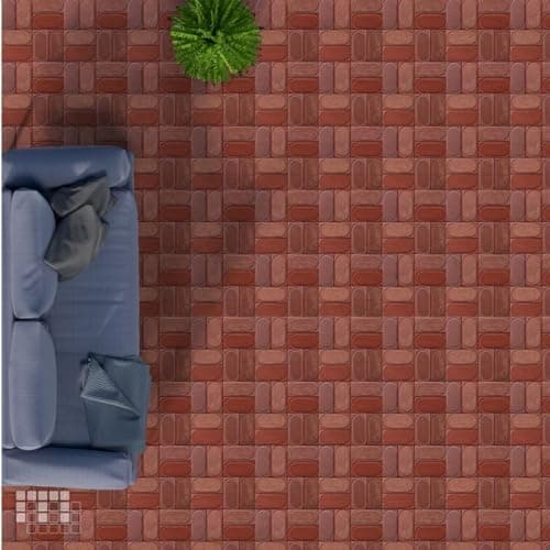Mosaicowall Self Adhesive Vinyl Floor Tile Floor Tiles for Bedrooms, Living Room, Easy Installaion | Antiskid Flooring Tile FST078-6 X 6 Inches (Pack of 12) 4