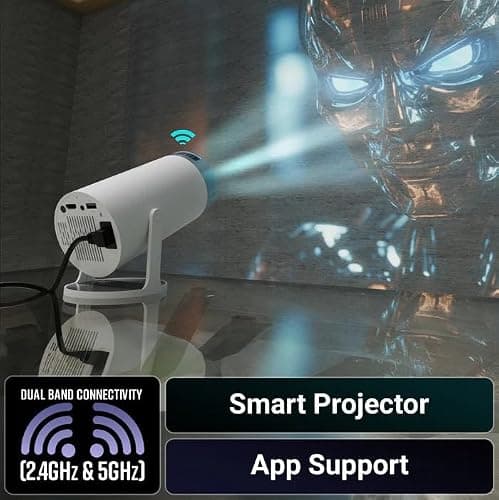 Zebronics Pixaplay 62 Android Smart LED Projector, Full HD 1080P, 3000 Lumens, Upto 304 Screen Size, WiFi, Screen Mirroring, Built-in Speaker, White 4