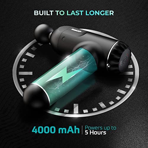 beatXP Bolt Deep Tissue Massage Gun | Percussion Muscle Massager for Full Body Pain Relief of Neck, Shoulder, Back, Foot for Men & Women Up to 1 Year Warranty by beatXP (Black) 2