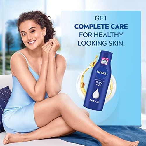 NIVEA Nourishing Body Milk 120ml Body Lotion with Deep Moisture Serum | 48 H Moisturization | With 2X Almond Oil | Smooth and Healthy Looking Skin |For Very Dry Skin (Pack of 2) 2