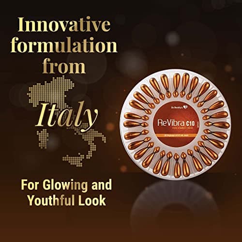 Revibra Dr Reddy's C10, Pure & Bioactive Vitamin C 10% Serum, Reduces Melanin Production, Controls Photoaging, No Fragrance, No Colors, No Chemicals, Easy to Use Mono Vegicap, One Disk of 28 Vegicaps 3