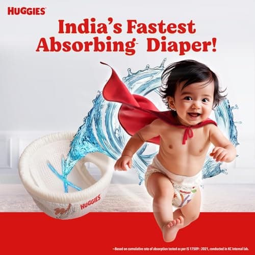 Huggies Complete Comfort Wonder Pants | Pant Style Baby Diapers Medium Size (M), 100 Count | India's Fastest Absorbing Diaper, Prevents Diaper Rash, Ideal for 7 to 12 Kgs (50 Count, Pack of 2) 3