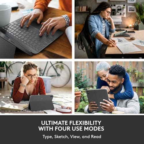 Logitech Combo Touch Detachable 10th Gen iPad Keyboard Case with Large Precision Trackpad, Full-Size Backlit Keyboard, and Smart Connector Technology 2