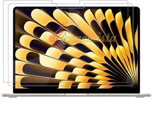 Economista [Anti Blue, Pack of 2] Screen Protector for MacBook Air 13 Inch [ M2 | M3 | M4 ] Chip A2681 | A3113 – Premium 9H+ HD Anti-Scratch, Anti-Fingerprint Film with Ultra-Clear Transparency and Bu