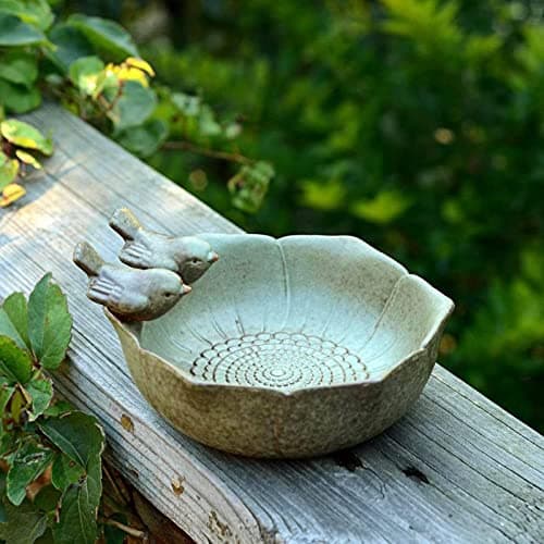 BNF® Bird Bath Garden Decor Statue Aquarium Fruit Plate Handicraft Ornaments|Home & Garden | Yard, Garden & Outdoor Living |Statues & Lawn Ornaments|1 Piece Ceramic Bird Bath Garden Decor. 5