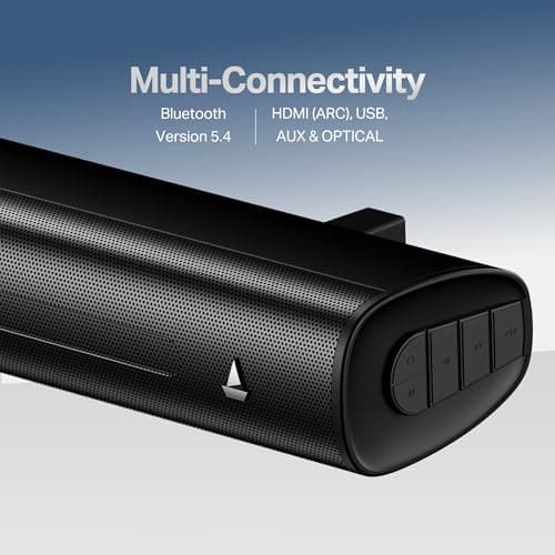 Boat Aavante 2.1 2450, 240W Signature Sound, 2.1-Channel with Wireless Subwoofer, BT v5.4, Multiple Ports, EQ Modes, Bluetooth Sound bar, Home Theatre Soundbar Speaker (Premium Back) 4