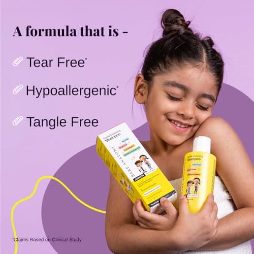Bare Anatomy Junior Gentle Cleansing Shampoo For Kids | Tear-Free & Hypoallergenic | For 1-12 Years | Coconut Milk Protein, Almond Oil, Vitamin E & Strawberry | Sulphate & Paraben Free | 250 ml (Pack  3