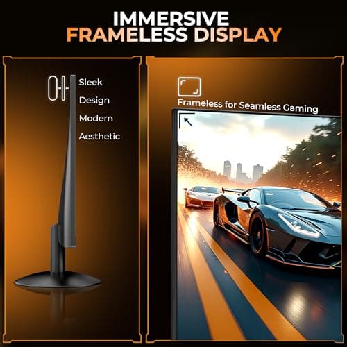 AOC 24B30H2 24 Inch (23.8") FHD IPS Monitor | 120Hz Refresh Rate | 1ms Response Time | Adaptive Sync | 3-Side Frameless | HDMI & VGA | Low Blue Mode | VESA Mount 2