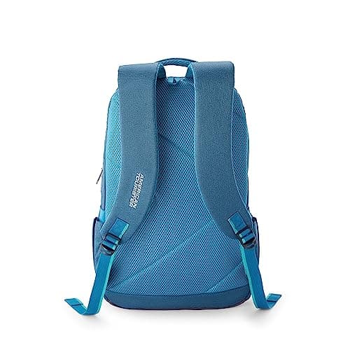 American Tourister Shaw Large Office Laptop Bag, 23 Ltrs Bag For Men, 5 Compartment School Bag Gift For Unisex Boys Girls Teal, With Internal Organizer, Rugged Zips 17'' Inch Laptop Compatible 5