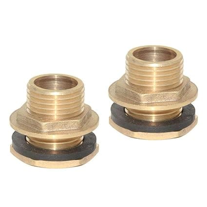2 DN15 Brass Water Tank Hose Water Tube Pipe Connector Adapter Tap Fittings