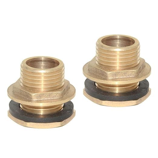 2 DN15 Brass Water Tank Hose Water Tube Pipe Connector Adapter Tap Fittings