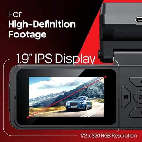 CP PLUS Dash Cam for Car CP-F28B | Dual Channel Dashcam | Full HD 2MP Front & Rear | Built-in GPS | 1.9" Display | WDR Night Vision | Wide View Angle | WiFi (AP Mode) | G-Sensor | Supports 1TB SD Card 4