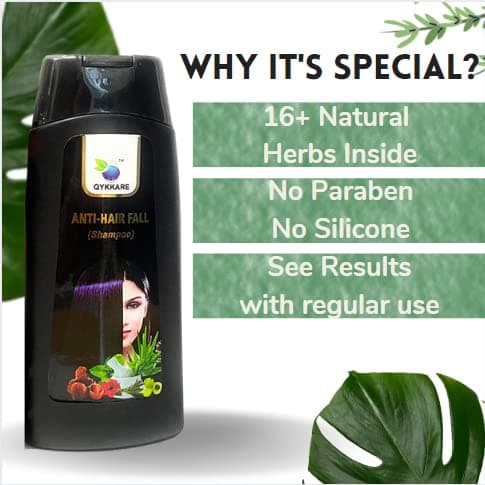 QYKKARE Anti Hair Fall Shampoo For Women | Shampoo for Thick & Strong Hair | Suitable for All Hair | (200 GM X 3) | 600 GM 3